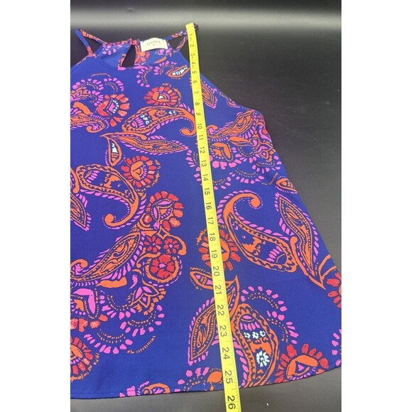 Everly Anthropologie Colorful PAISLEY FLORAL Flowy Polyester Tank Top Size Large - Picture 10 of 10